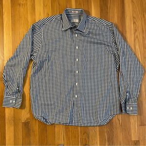 Peter Millar Plaid Button Down Shirt Mens X Large Cotton Casual Shirt Workwear